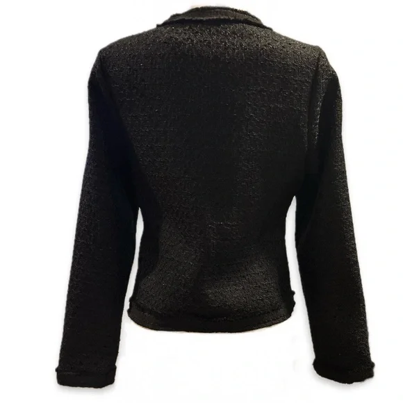 20 Pearl Black Tweed Blazer size Medium - Picture 2 of 4